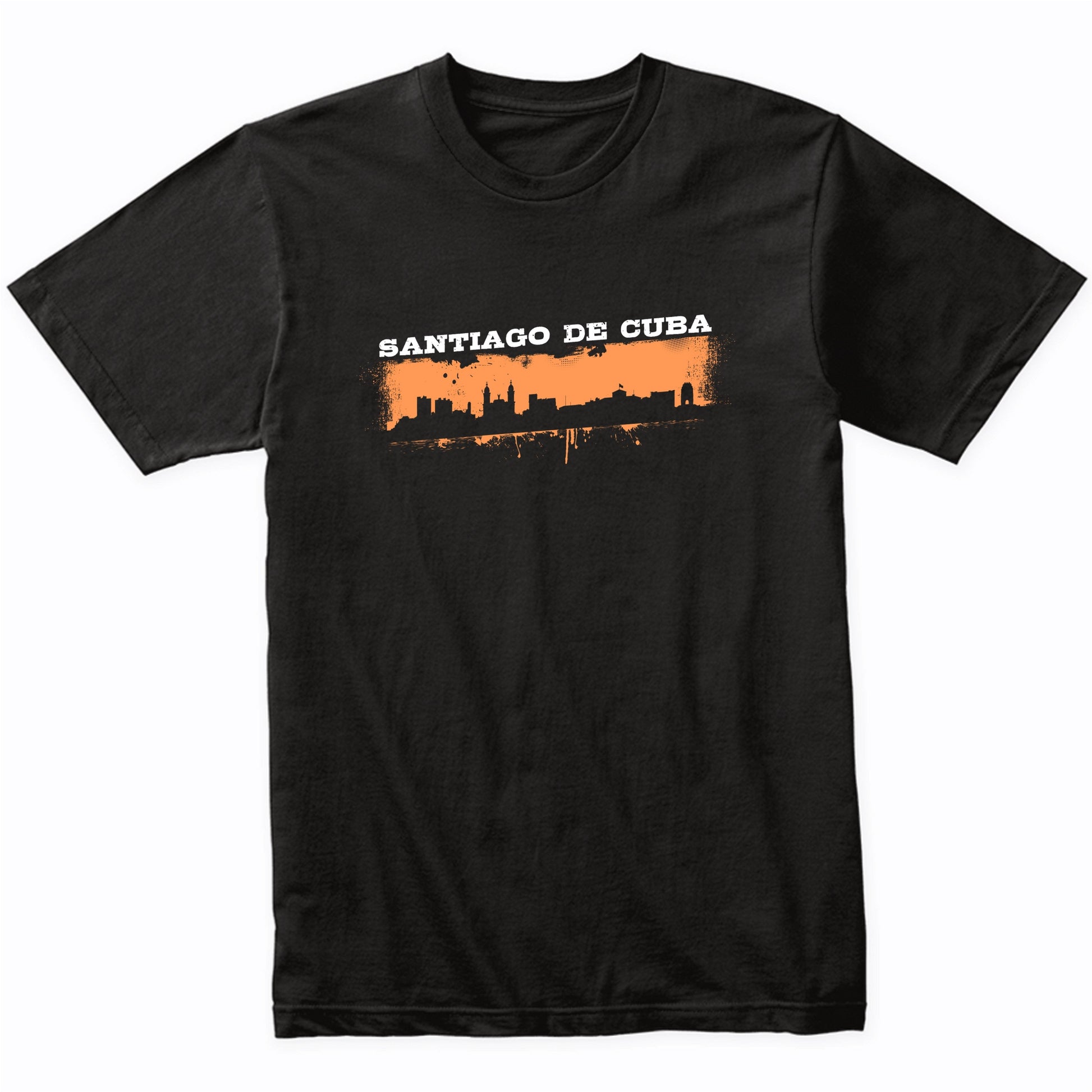 Santiago De Cuba Cuba Skyline Retro Grafitti Style T-Shirt