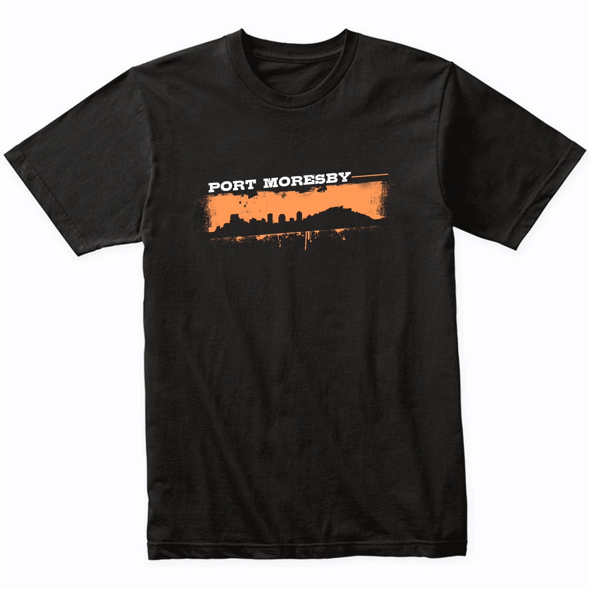 Port Moresby Papua New Guinea Skyline Retro Grafitti Style T-Shirt