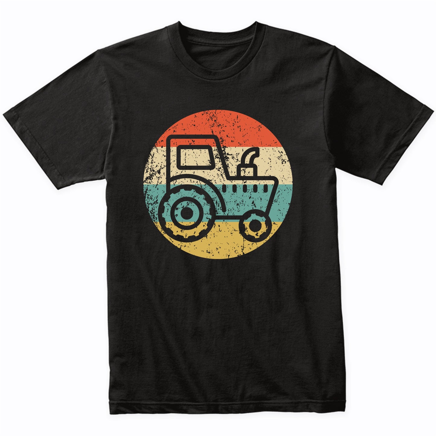 Farmer Retro Tractor Icon T-Shirt