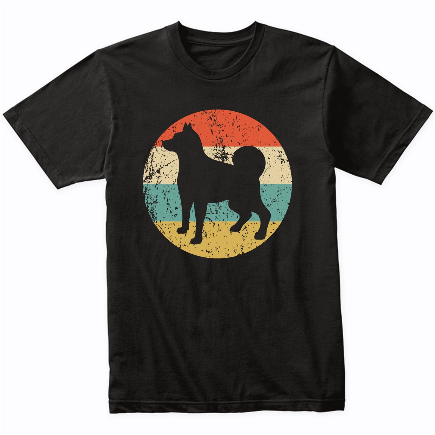 Retro Norwegian Elkhound Dog Breed Icon T-Shirt
