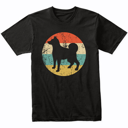 Retro Norwegian Elkhound Dog Breed Icon T-Shirt
