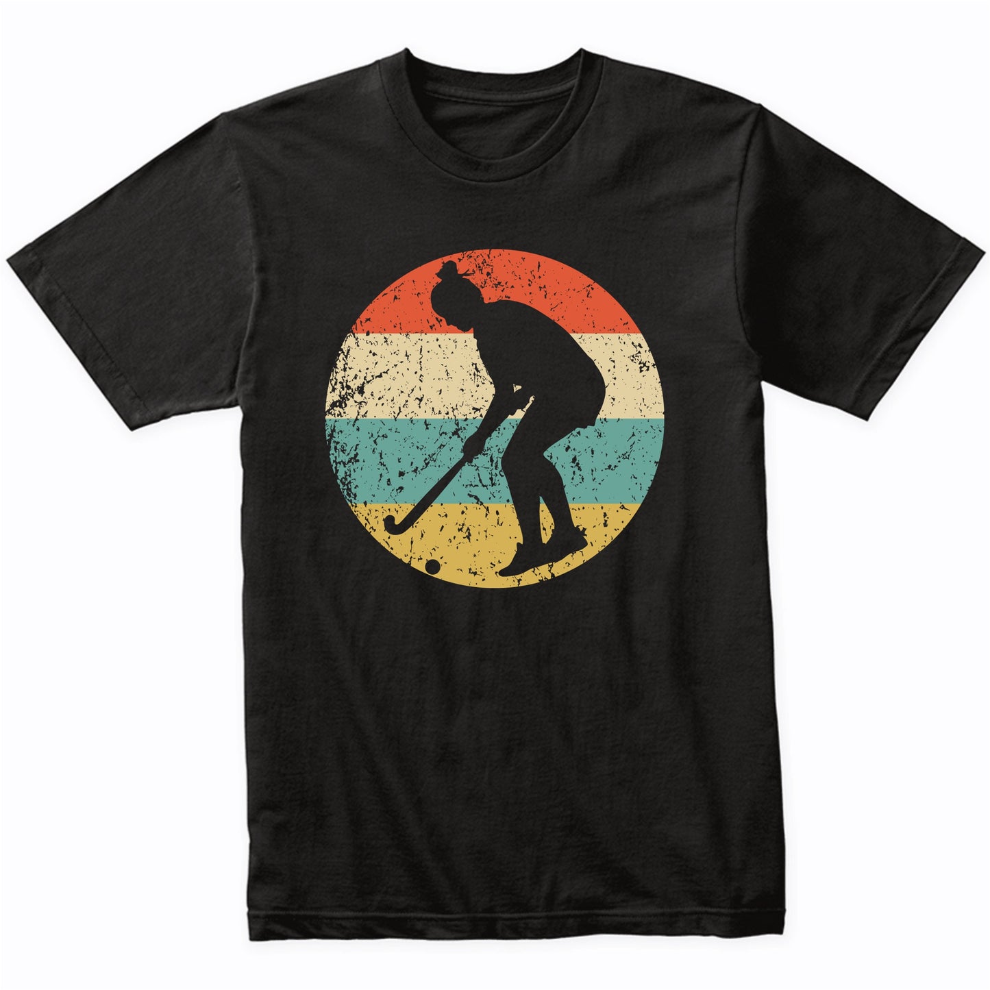 Field Hockey Shirt - Retro Field Hockey Player Icon T-Shirt