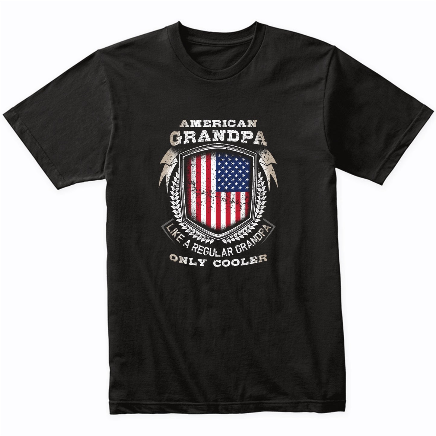 American Grandpa Like A Regular Grandpa Only Cooler Funny T-Shirt