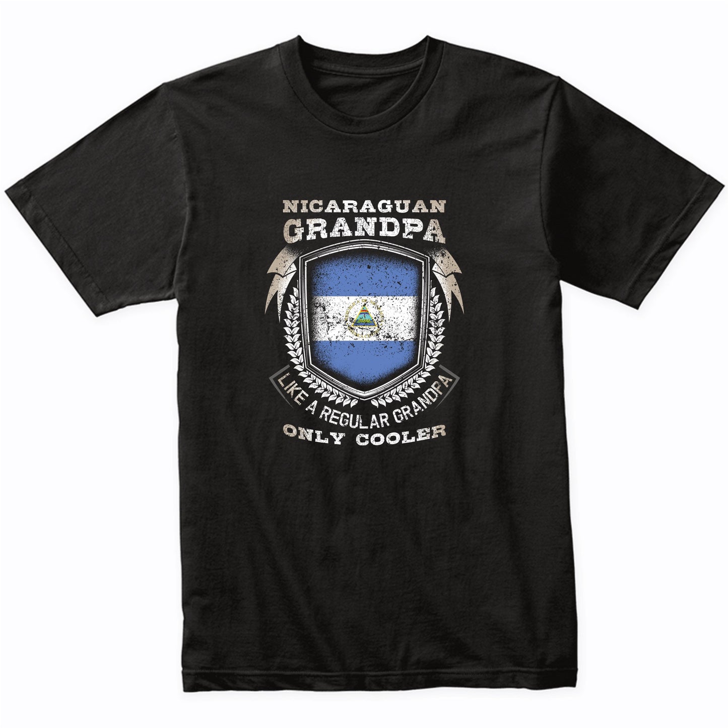 Nicaraguan Grandpa Like A Regular Grandpa Only Cooler Funny T-Shirt
