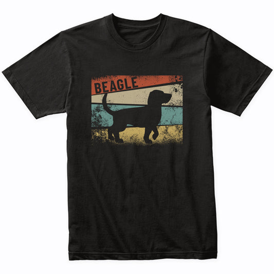 Retro Beagle Dog Breed Silhouette Beagle T-Shirt