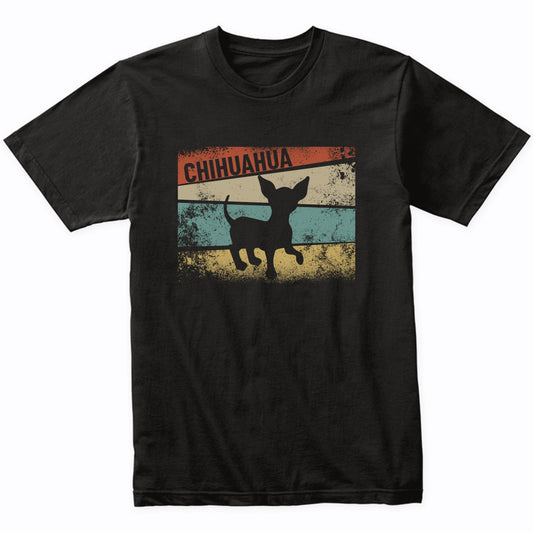 Retro Chihuahua Dog Breed Silhouette Chihuahua T-Shirt