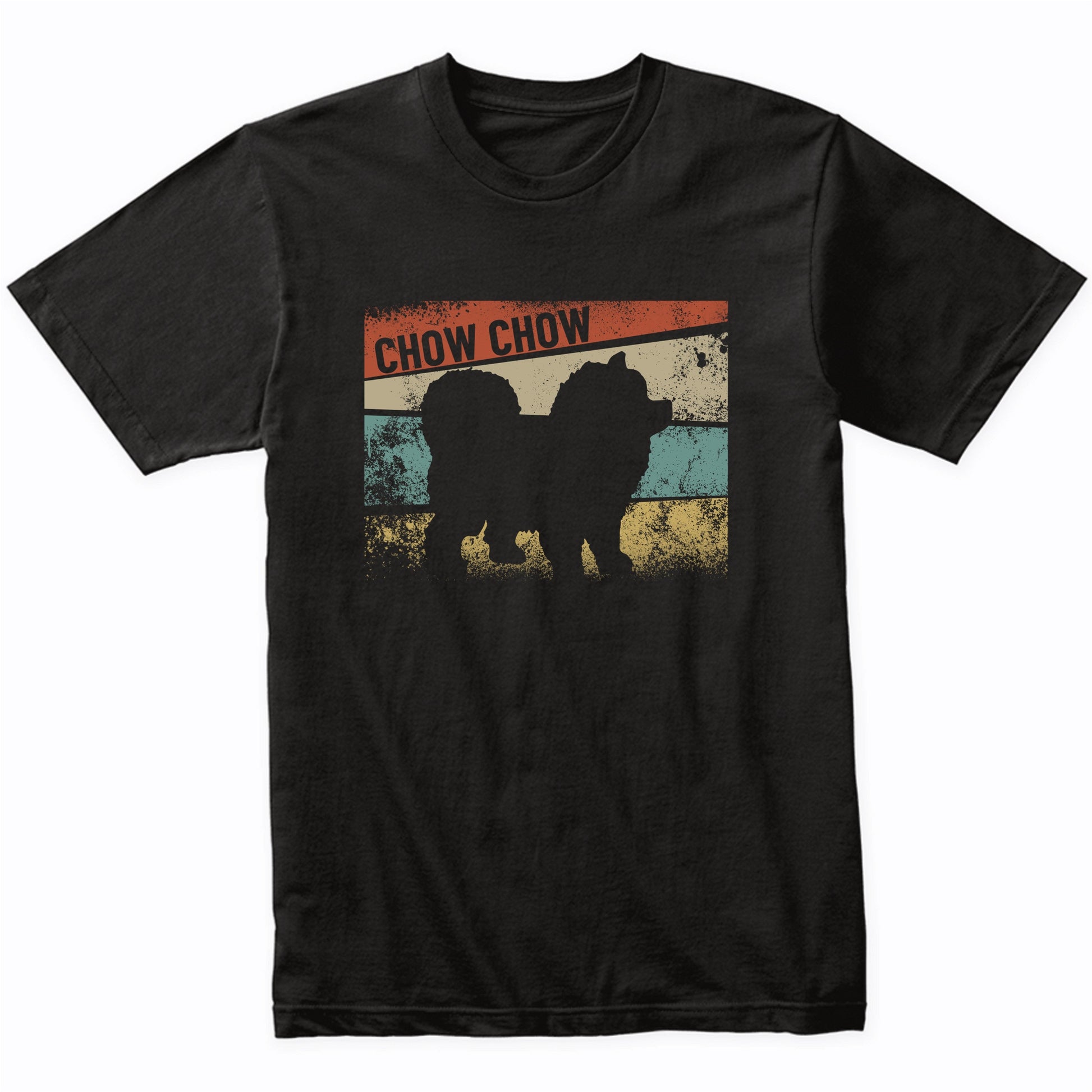 Retro Chow Chow Dog Breed Silhouette Chow Chow T-Shirt