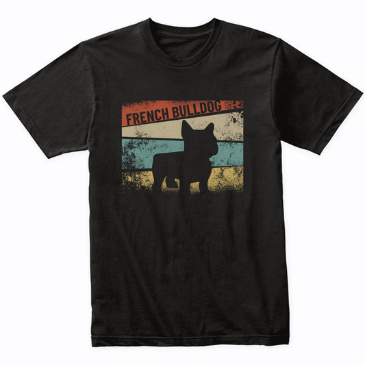 Retro French Bulldog Dog Breed Silhouette Frenchie T-Shirt