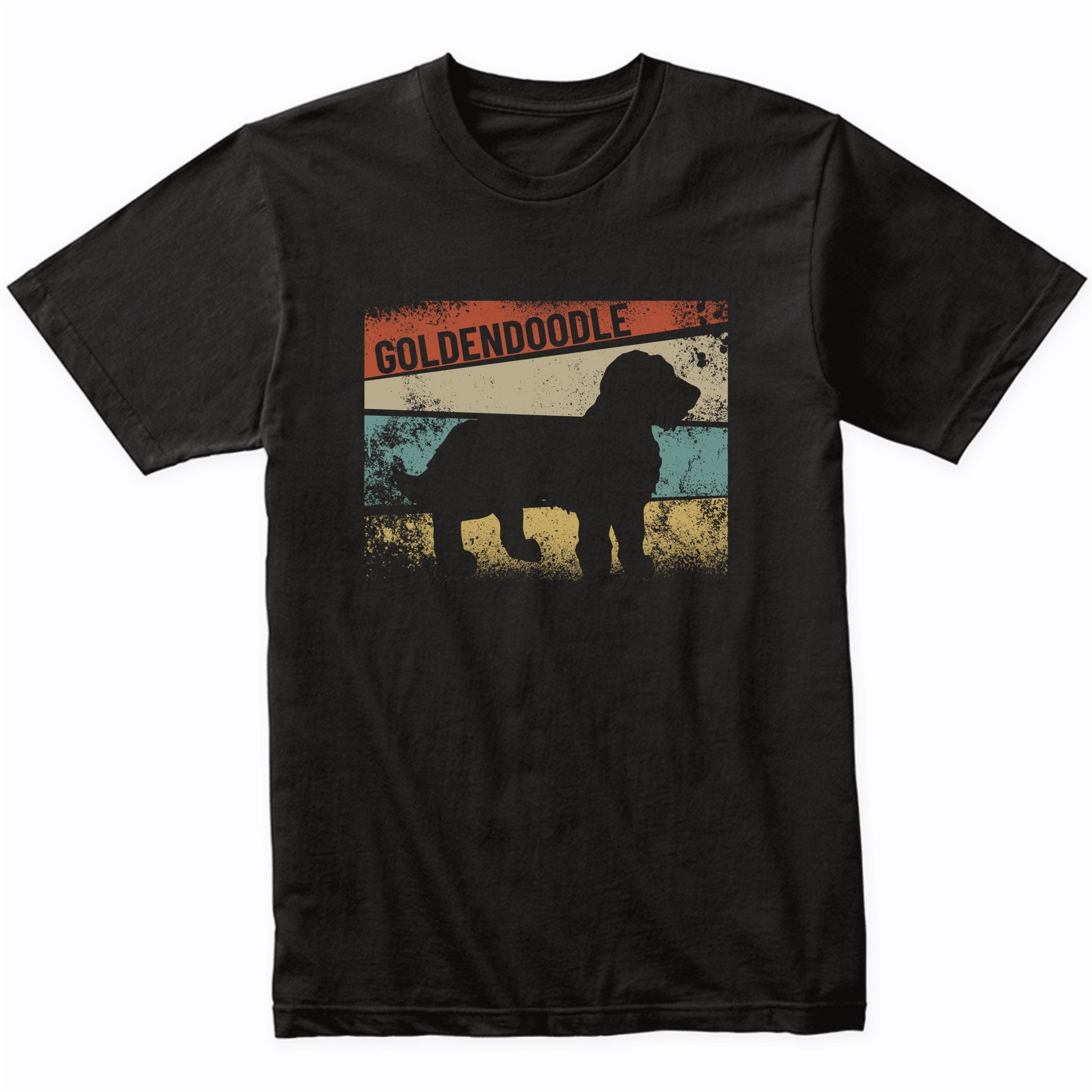 Retro Goldendoodle Dog Breed Silhouette Goldendoodle T-Shirt