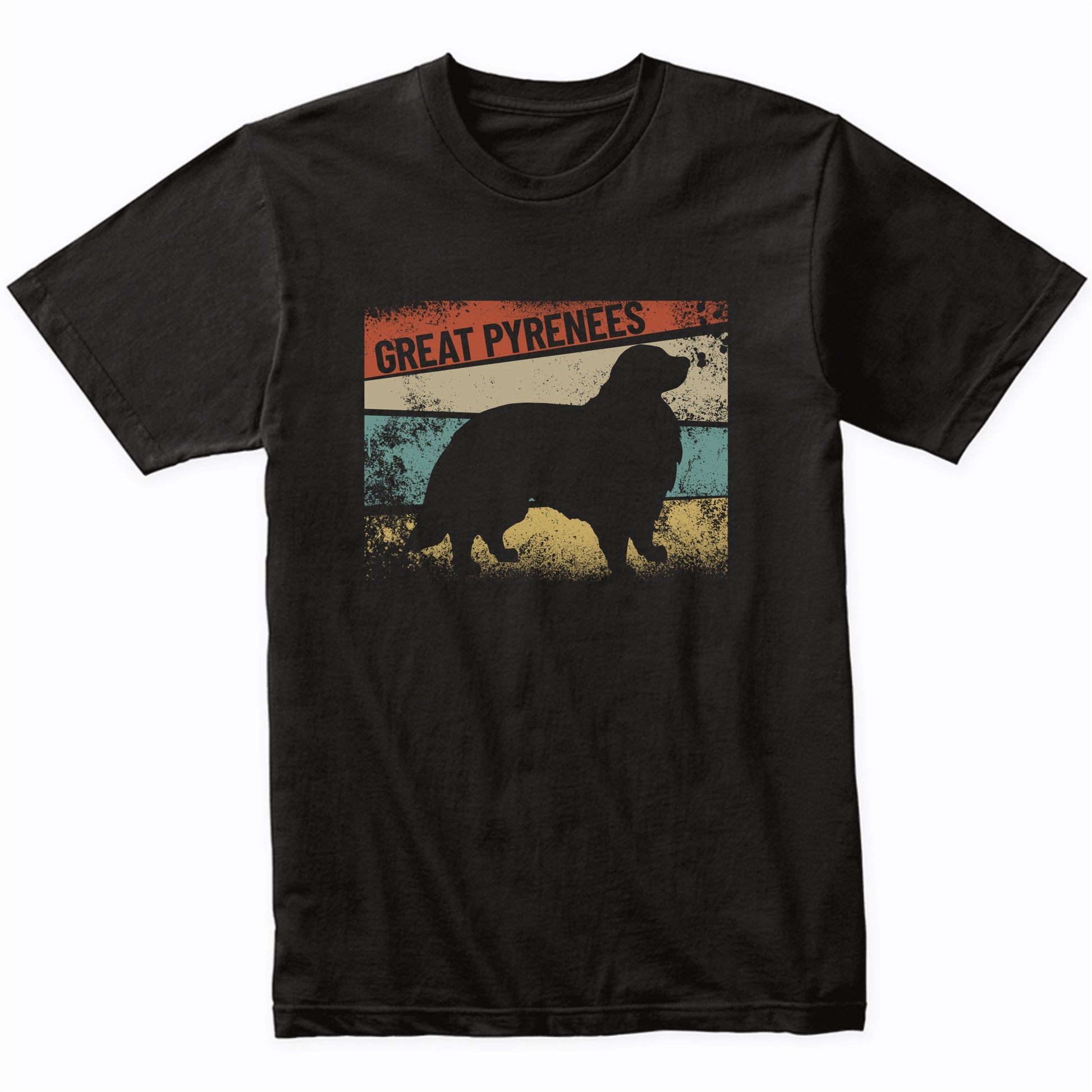 Retro Great Pyrenees Dog Breed Silhouette Great Pyrenees T-Shirt