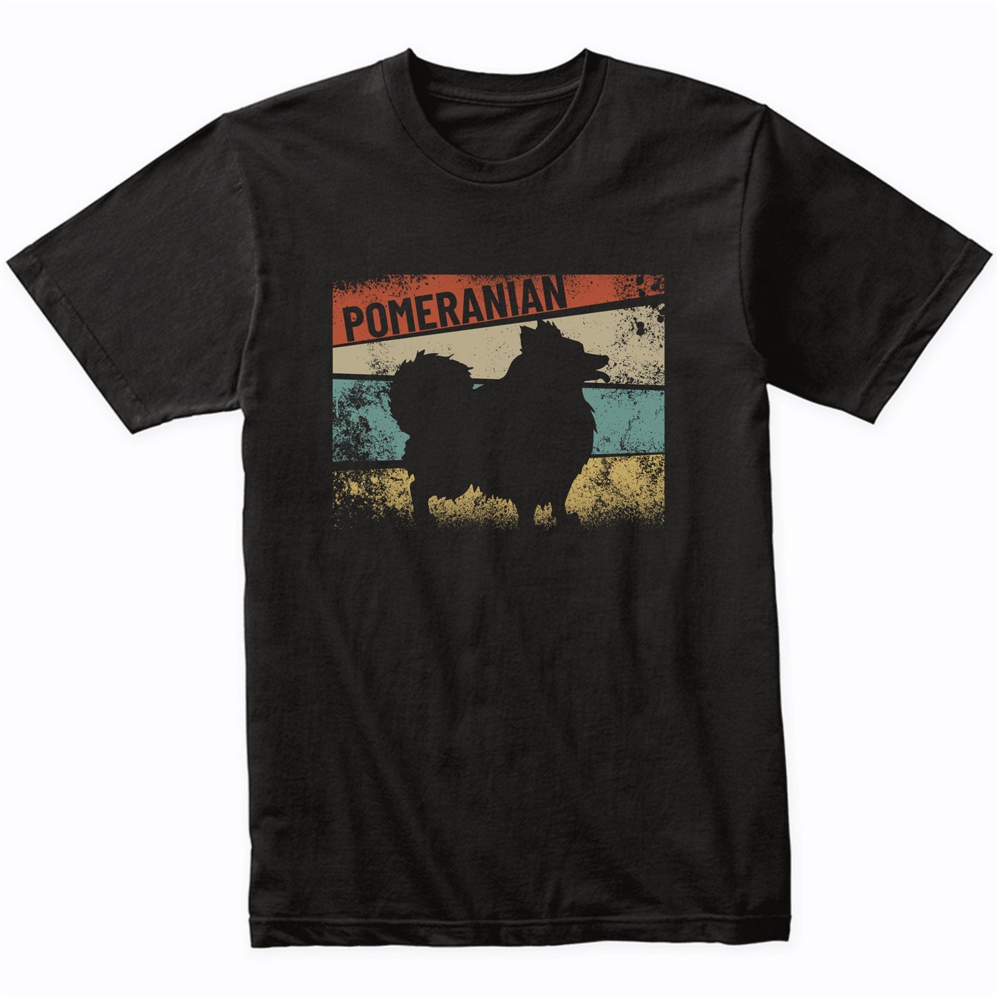 Retro Pomeranian Dog Breed Silhouette Pomeranian T-Shirt