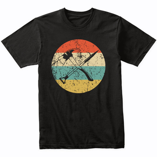 Retro Fire Pick Axe 1960's 1970's Vintage Style Firefighter T-Shirt