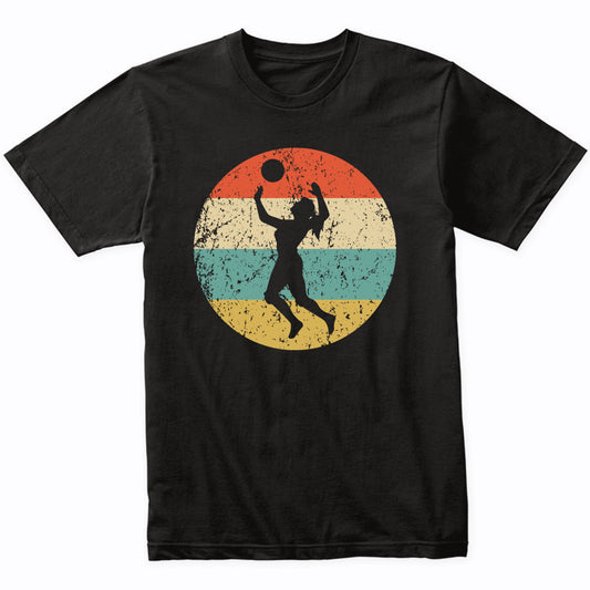 Retro Volleyball Serve 1960s 1970s Vintage Style Volleyball T-Shirt