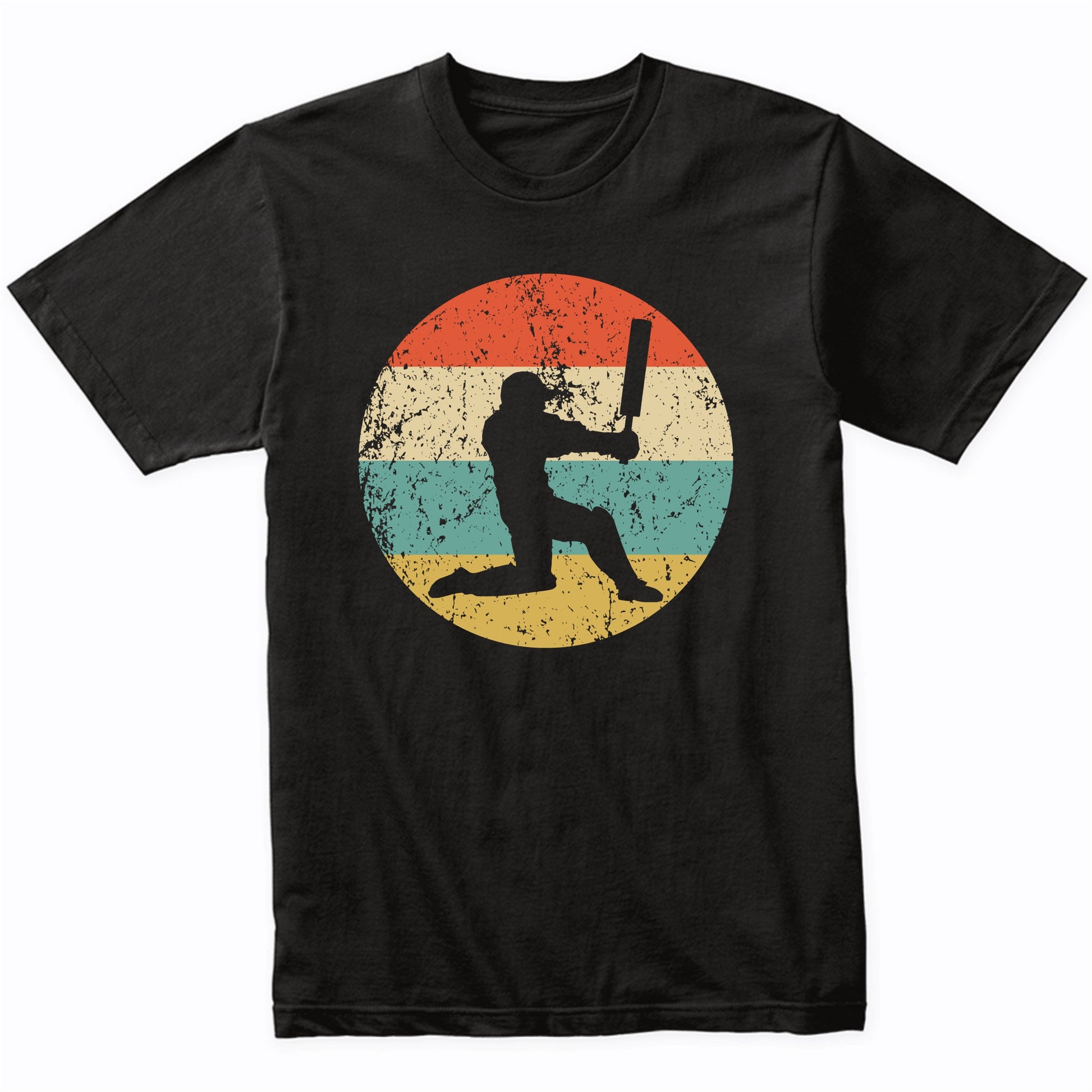 Retro Cricket Player 1960's 1970's Vintage Style Cricket T-Shirt