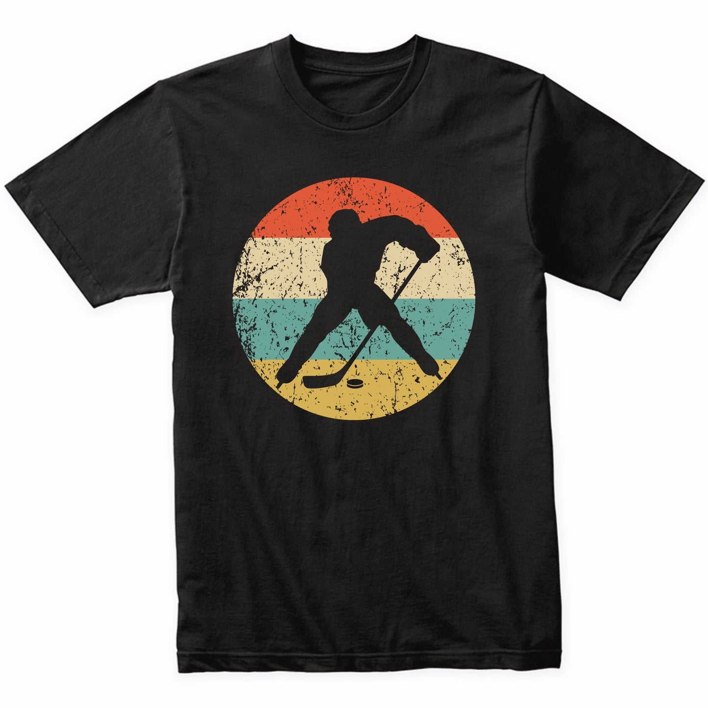 Retro Hockey Player 1960's 1970's Vintage Style Ice Hockey T-Shirt