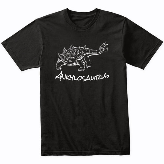 Ankylosaurus Sketch Cool Prehistoric Animal Dinosaur T-Shirt