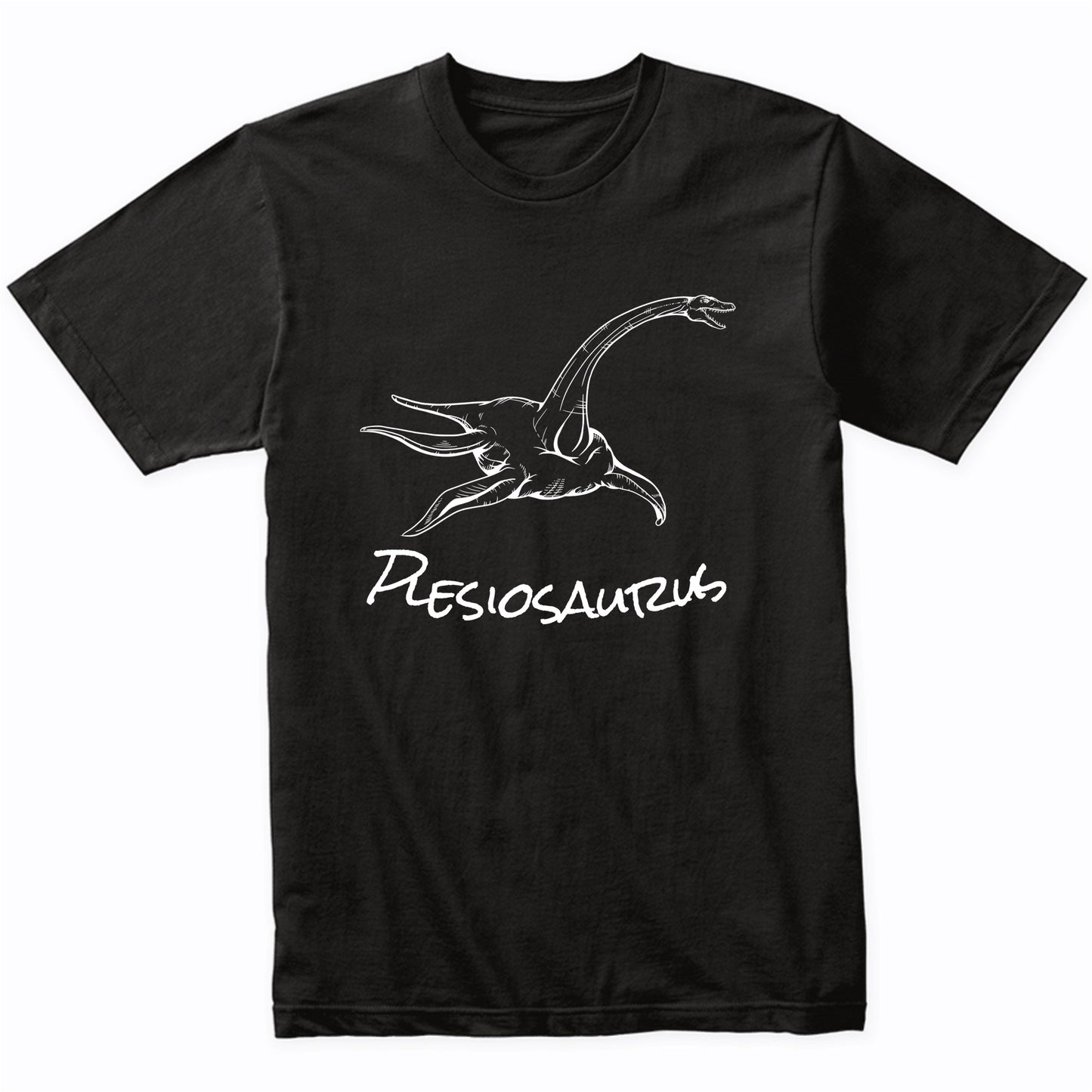Plesiosaurus Sketch Cool Prehistoric Animal Dinosaur T-Shirt