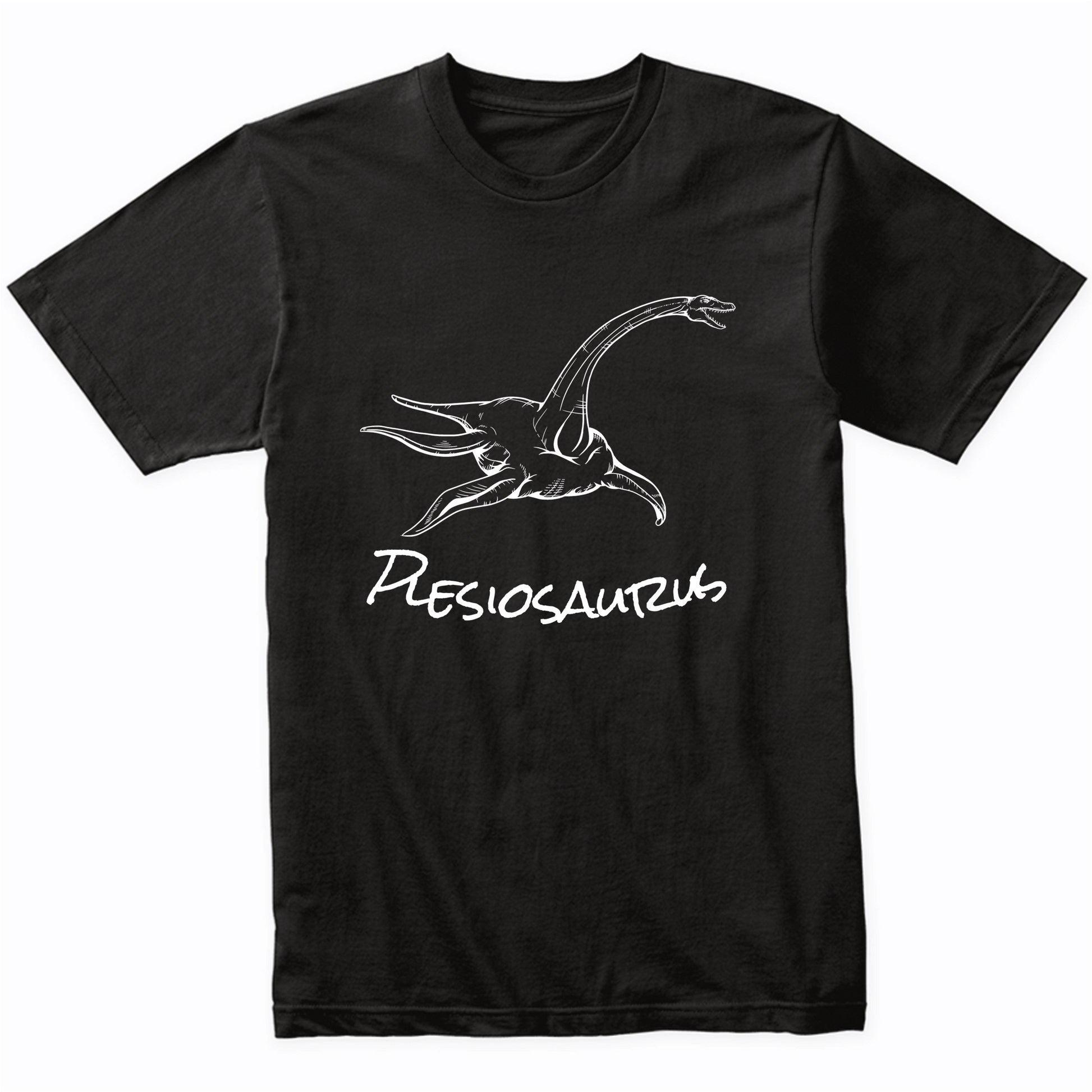 Plesiosaurus Sketch Cool Prehistoric Animal Dinosaur T-Shirt