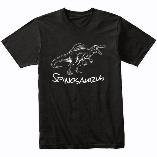 Spinosaurus Sketch Cool Prehistoric Animal Dinosaur T-Shirt