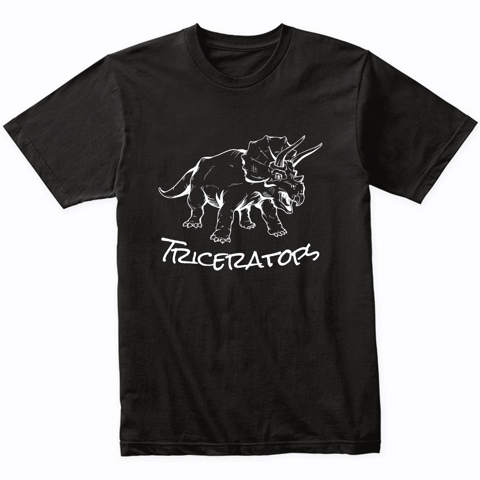 Triceratops Sketch Cool Prehistoric Animal Dinosaur T-Shirt