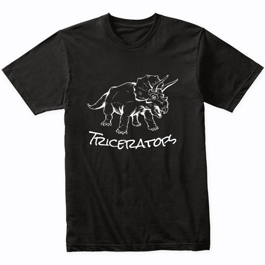 Triceratops Sketch Cool Prehistoric Animal Dinosaur T-Shirt