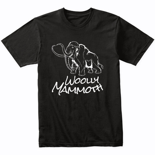Woolly Mammoth Sketch Cool Prehistoric Animal T-Shirt