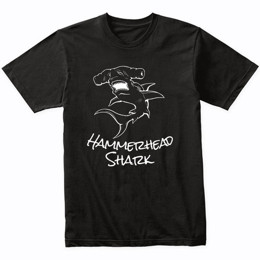 Great Hammerhead Shark Sketch Cool Shark T-Shirt