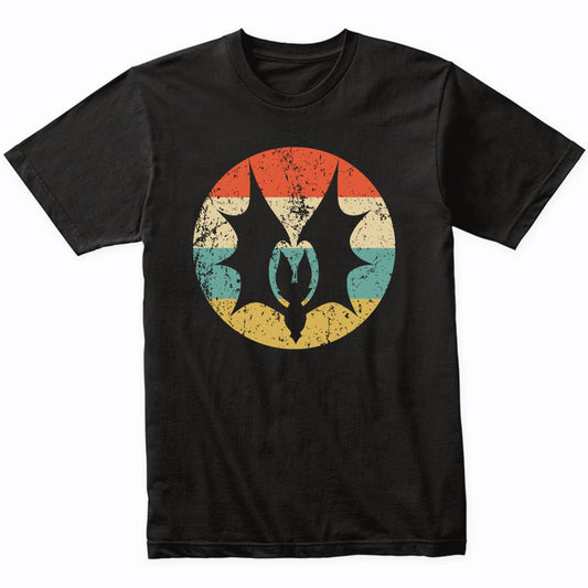 Retro Spooky Scary Bat Wings Silhouette Creepy Halloween T-Shirt