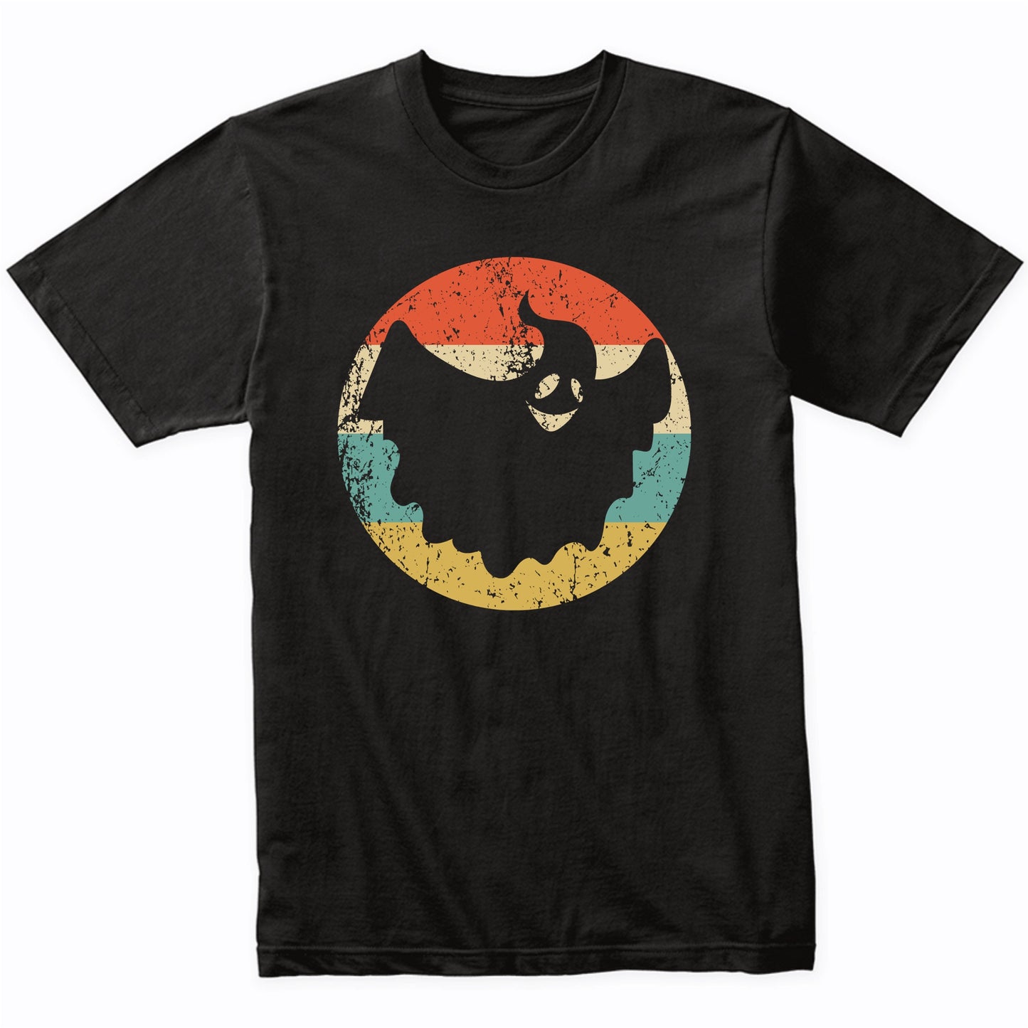 Retro Spooky Scary Halloween Ghost Silhouette Creepy T-Shirt
