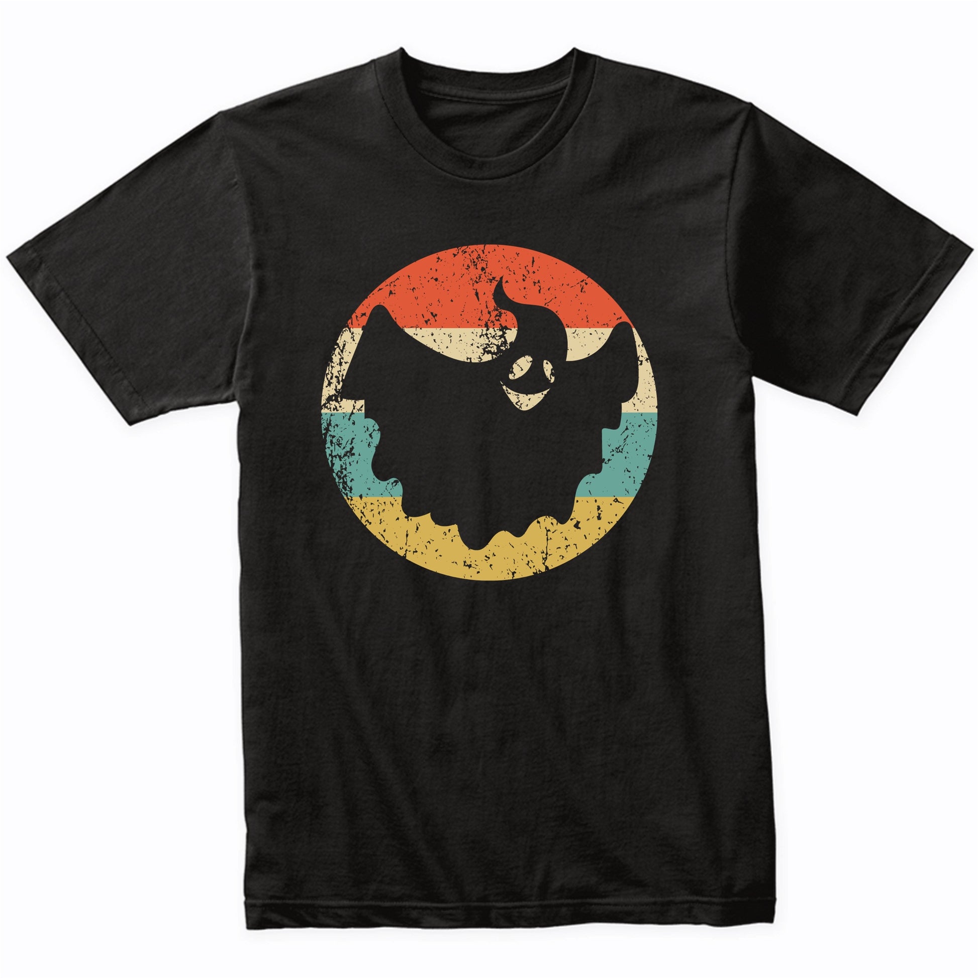 Retro Spooky Scary Halloween Ghost Silhouette Creepy T-Shirt