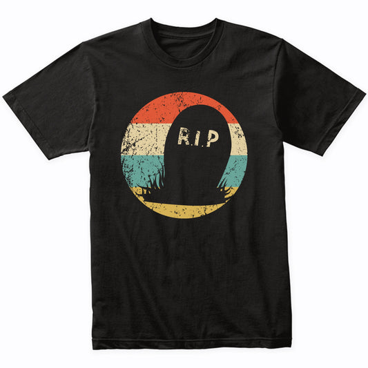 Retro Scary Creepy Grave Silhouette Spooky Halloween T-Shirt