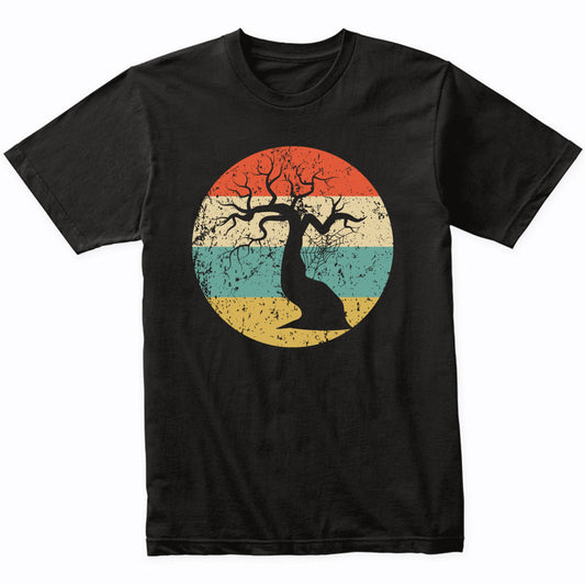 Retro Halloween Scary Haunted Tree Silhouette Creepy Spooky T-Shirt