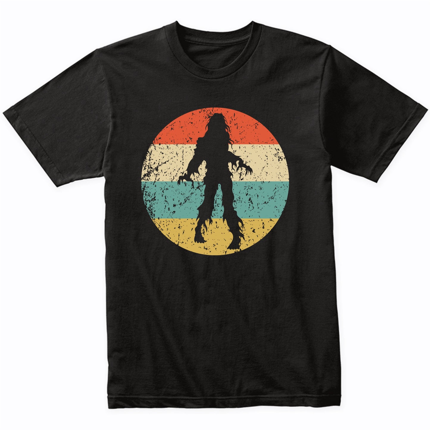 Retro Spooky Halloween Zombie Silhouette Creepy Scary T-Shirt