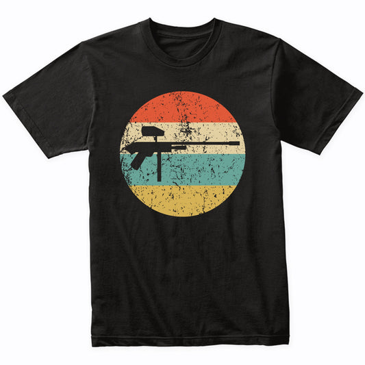 Paintball Gun Silhouette Retro Sports T-Shirt