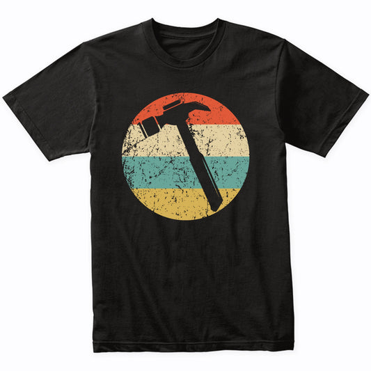 Carpentry Hammer Silhouette Retro Carpenter T-Shirt