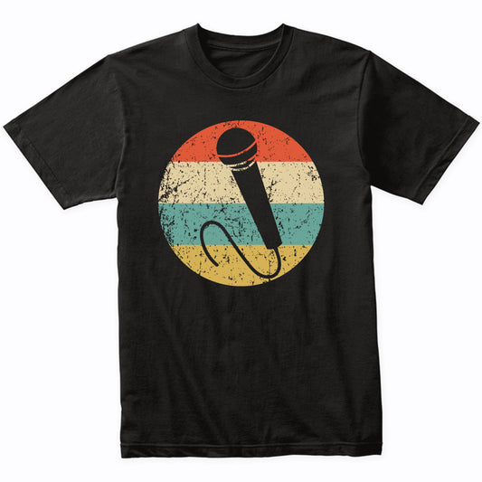 Microphone Silhouette Retro Karaoke Singer T-Shirt