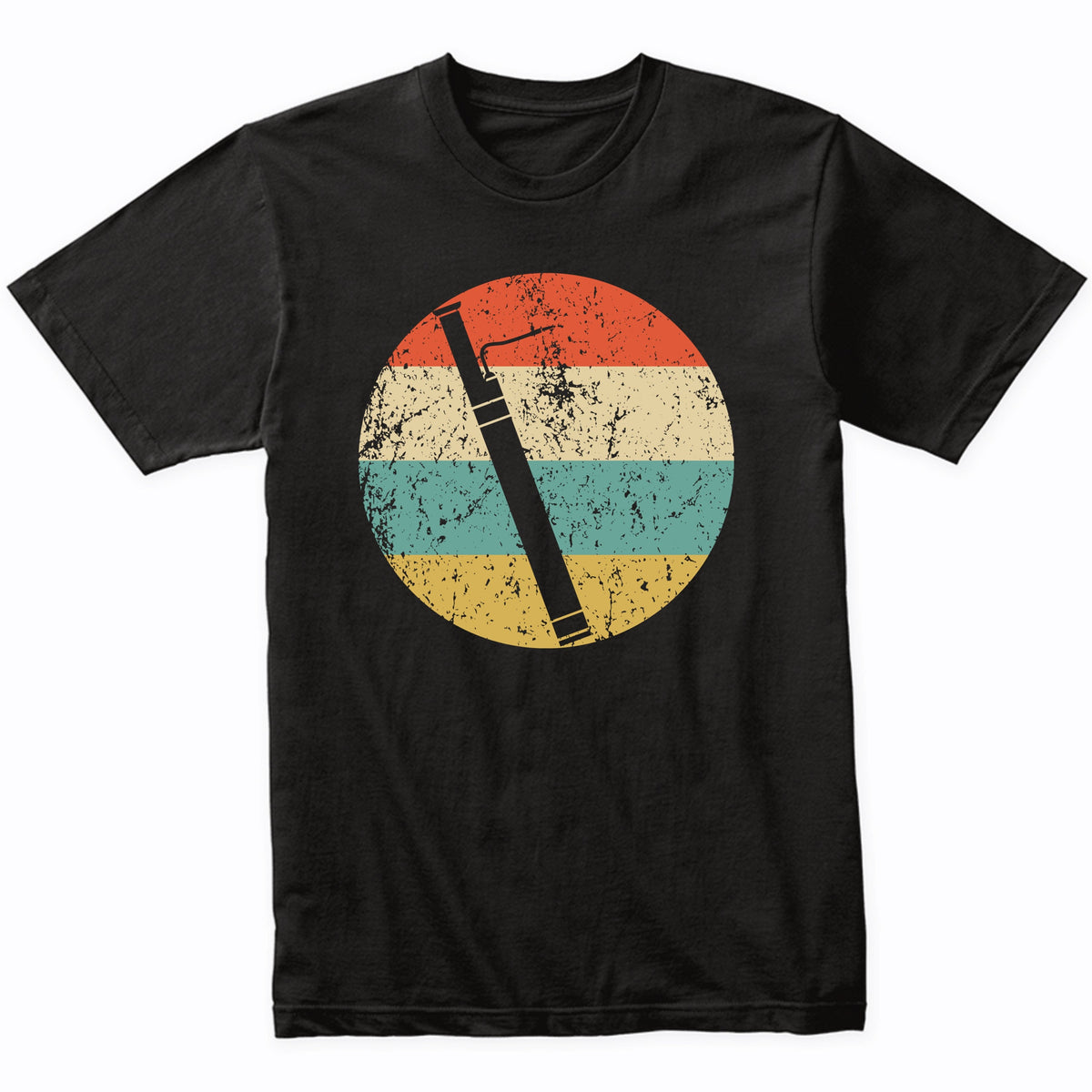 Bassoon Silhouette Retro Music Musician Musical Instrument T-Shirt