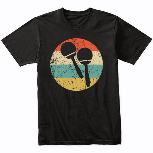 Maracas Silhouette Retro Salsa Music Musical Instrument T-Shirt