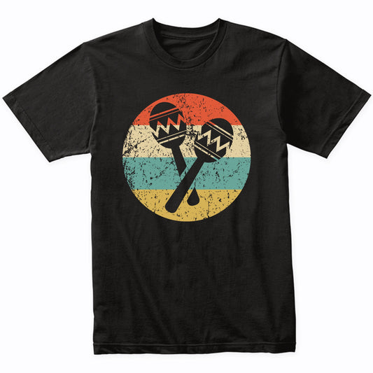 Maracas Silhouette Retro Salsa Music Musical Instrument T-Shirt