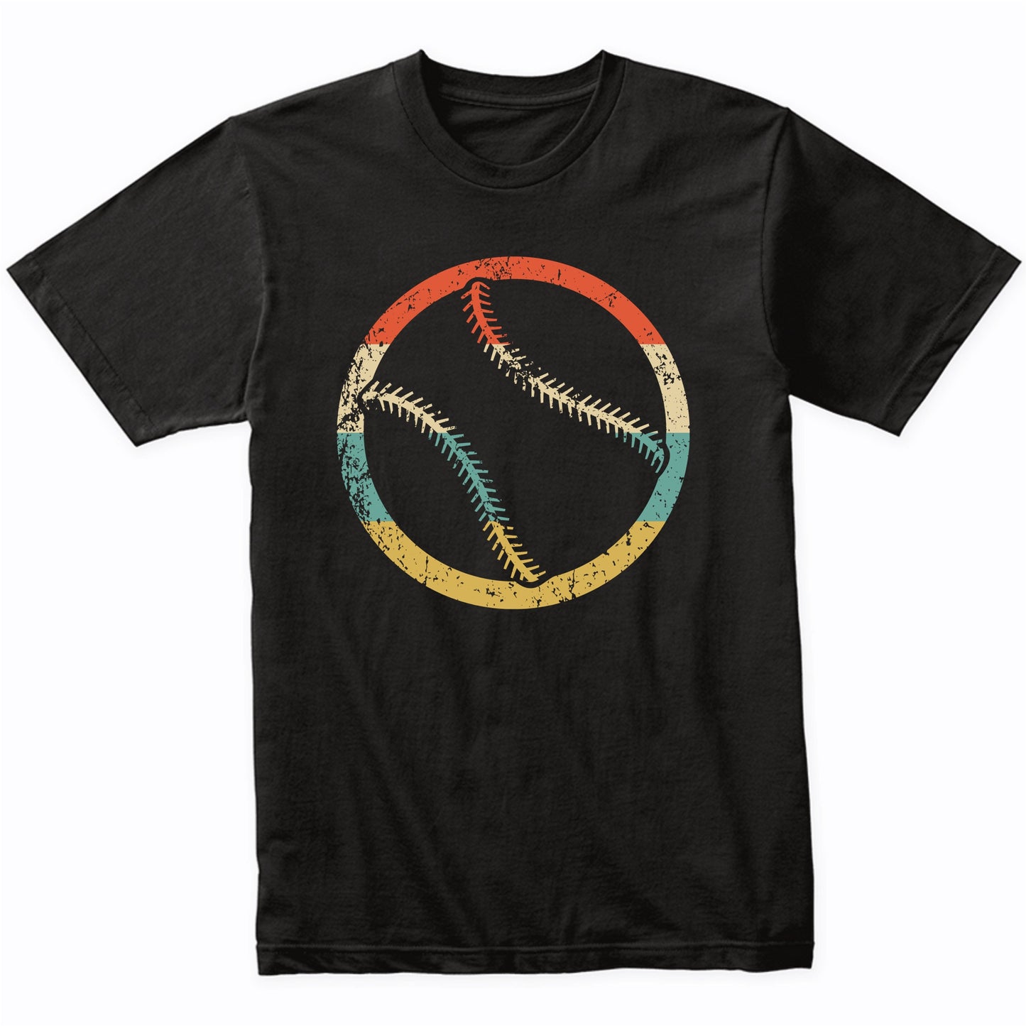 Baseball Softball Silhouette Retro Sports T-Shirt