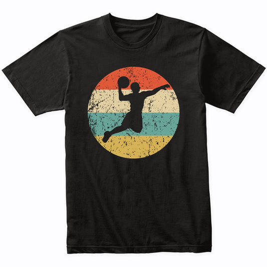 Basketball Player Dunk Silhouette Retro Sports T-Shirt