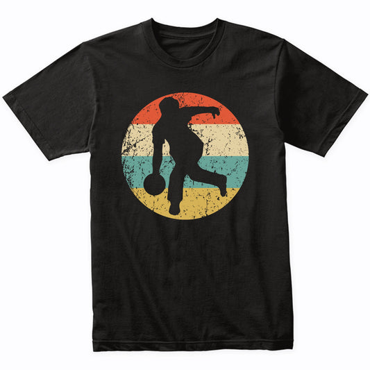Bowler Bowling Silhouette Retro Sports T-Shirt