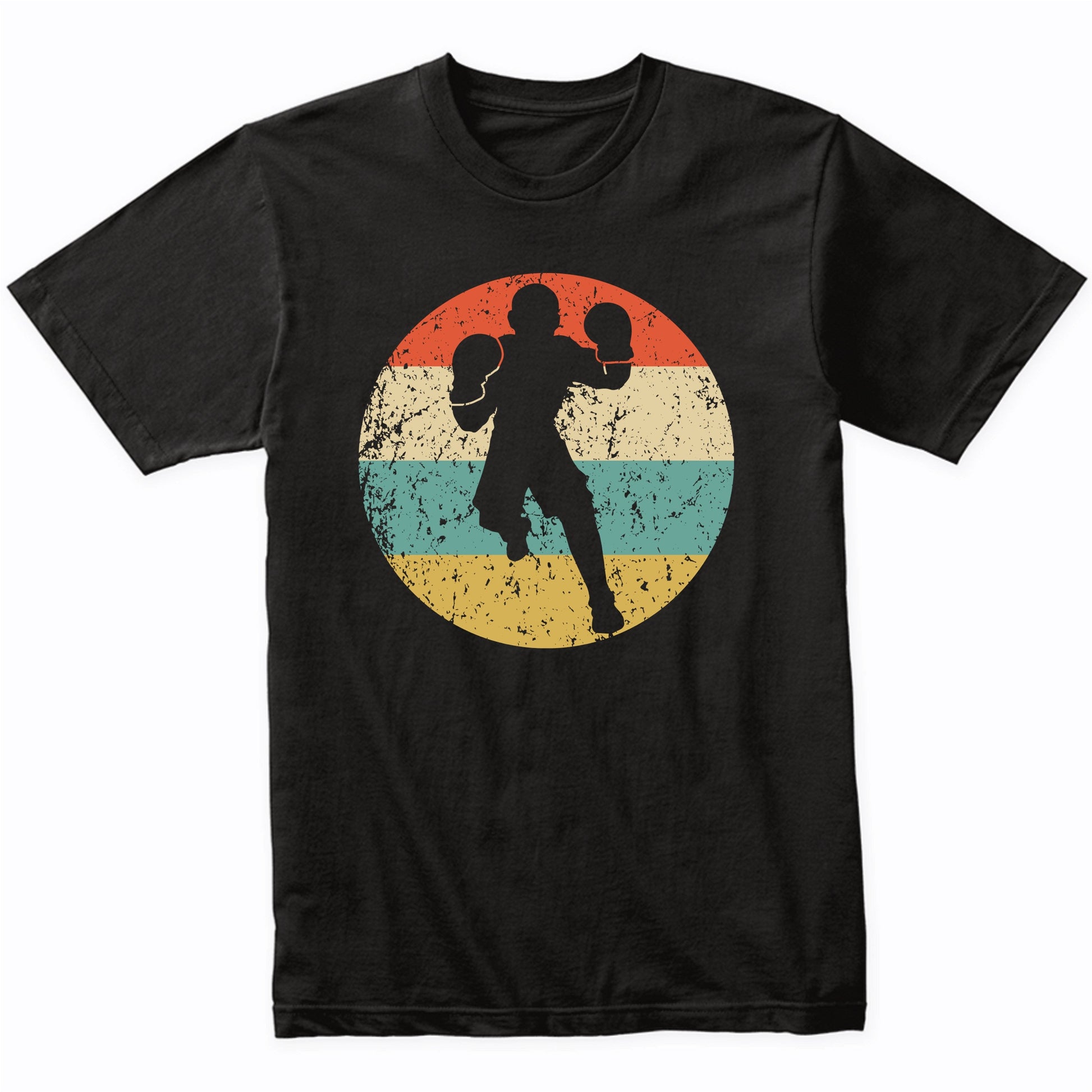 Boxer Boxing Silhouette Retro Sports T-Shirt