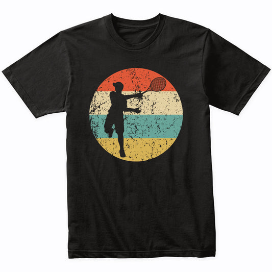 Tennis Player Silhouette Retro Sports T-Shirt