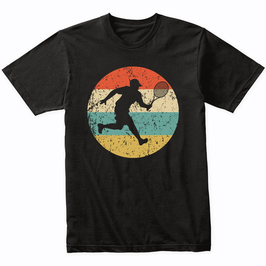 Tennis Player Silhouette Retro Sports T-Shirt