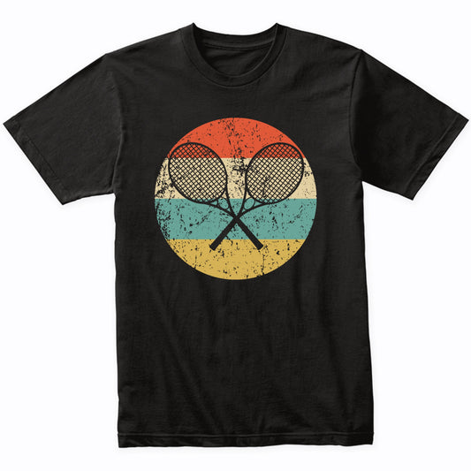 Tennis Rackets Silhouette Retro Sports T-Shirt