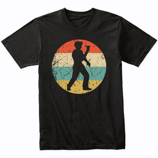 Darts Player Silhouette Retro Darts T-Shirt