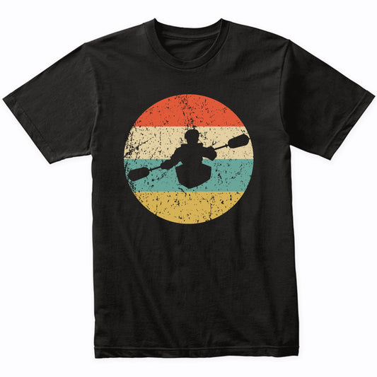 Kayaker Kayaking Silhouette Retro Kayak T-Shirt