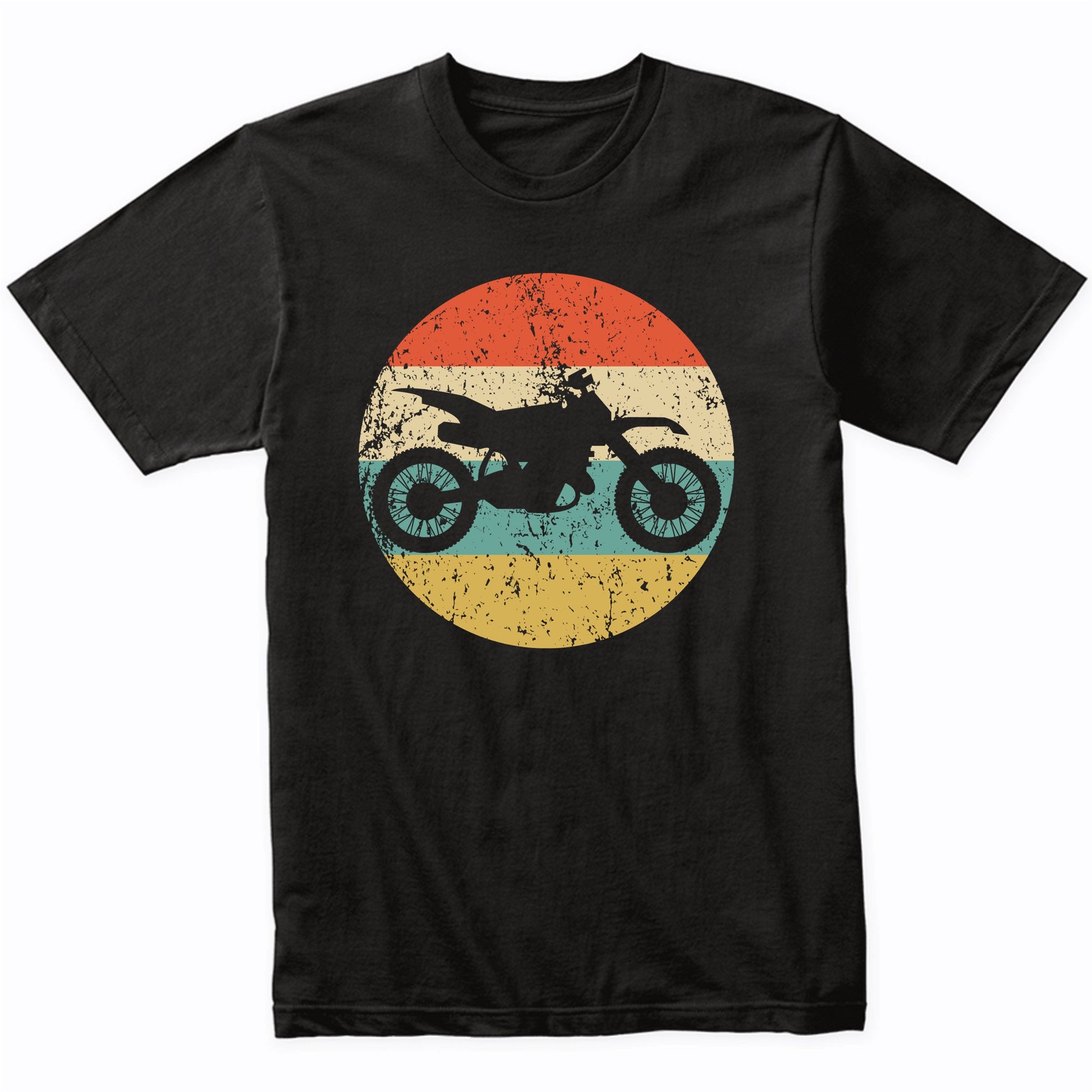 Dirt Bike Motocross Silhouette Retro Extreme Sports T-Shirt