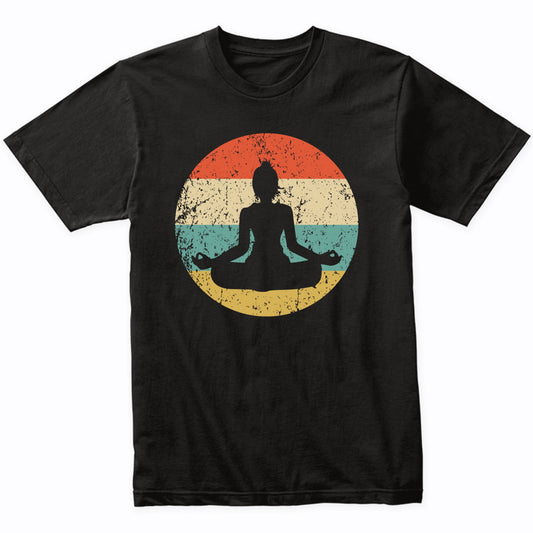 Yoga Pose Silhouette Retro Yoga T-Shirt